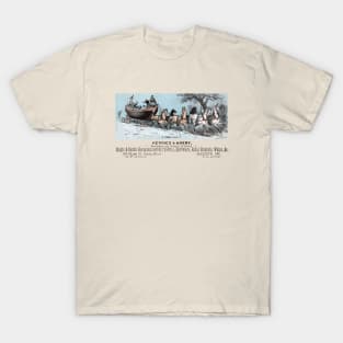 1880 Sleigh Riding Party, Maine T-Shirt